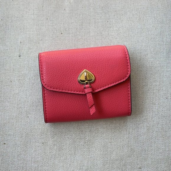 Kate Spade Marti Small Flap Wallet Dark Watermelon - Picture 14 of 16